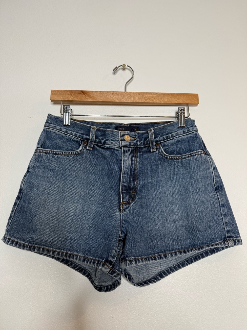 Vintage J. Crew Made in USA 100% Cotton Denim Mini Shorts size 4